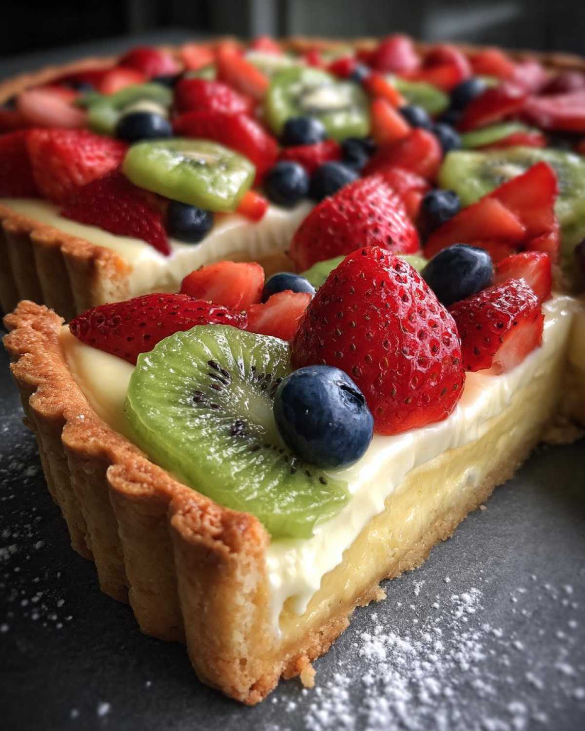 Fresh Fruit Tart with Vanilla Pastry Cream - detail 2