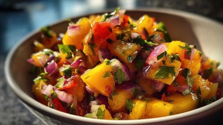 Fresh Peach Salsa for Chips or Grilling