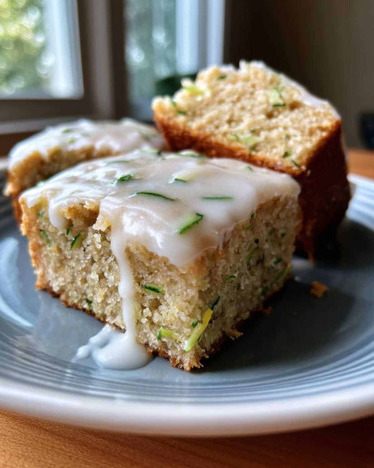 Lemon Zucchini Bars with Glaze - detail 3