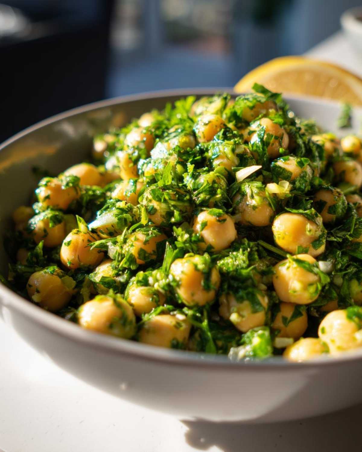 Lemony Chickpea Salad with Herbs - detail 3
