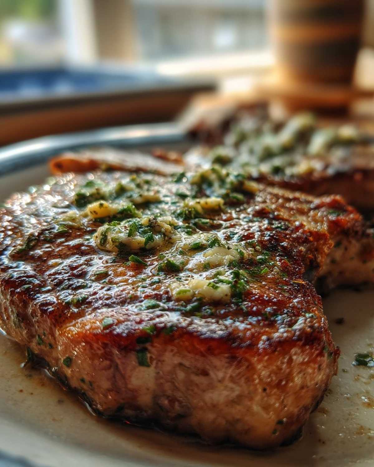 Perfectly Grilled Ribeye Steak with Garlic Butter - detail 1