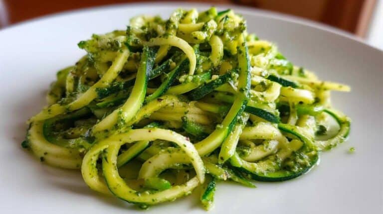 Quick Zucchini Noodles with Pesto is a 1-Minute Miracle Quick Zucchini Noodles with Pesto