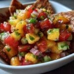Sweet Fresh Fruit Salsa with Cinnamon Tortilla Chips