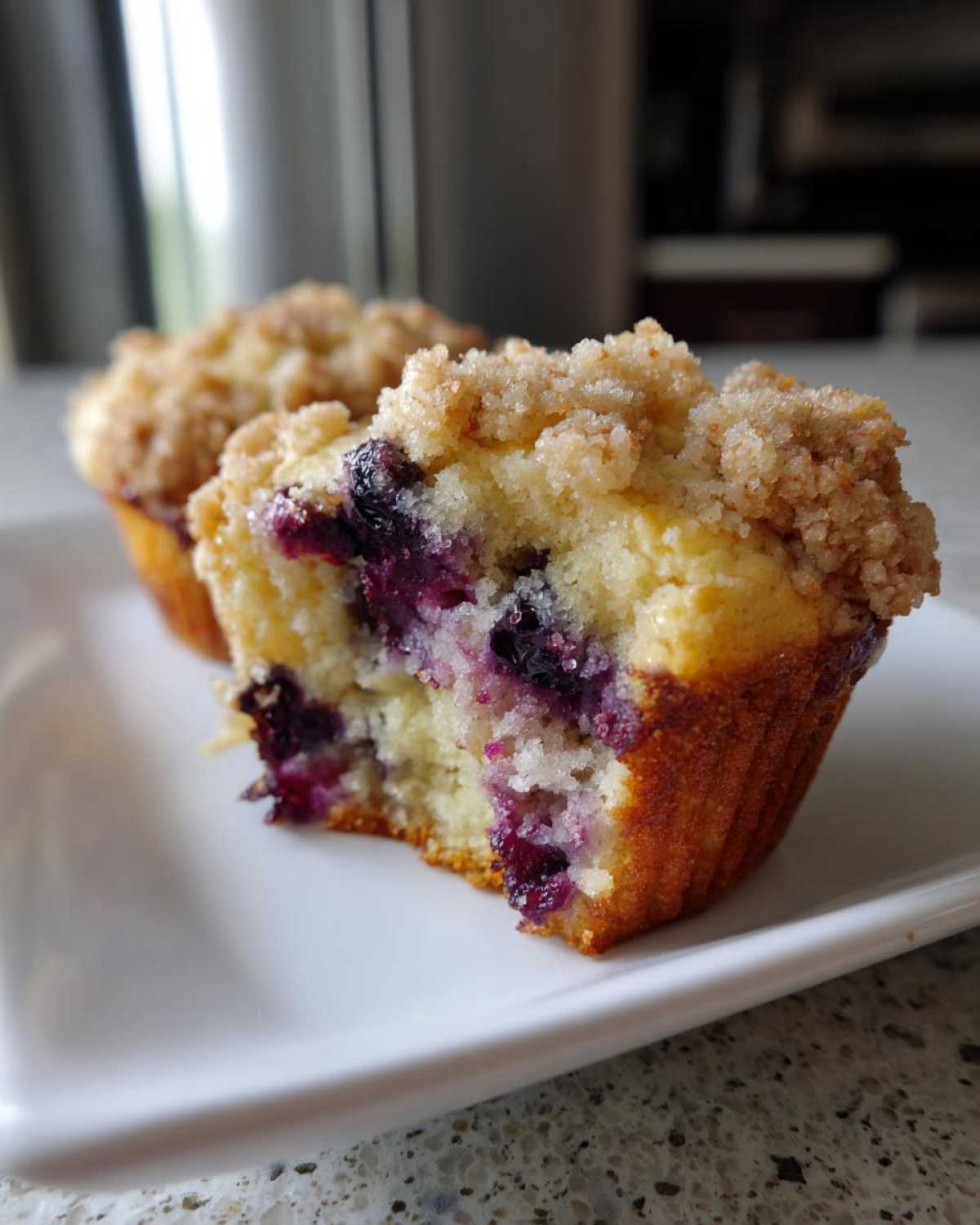 Blueberry streusel muffins - detail 2
