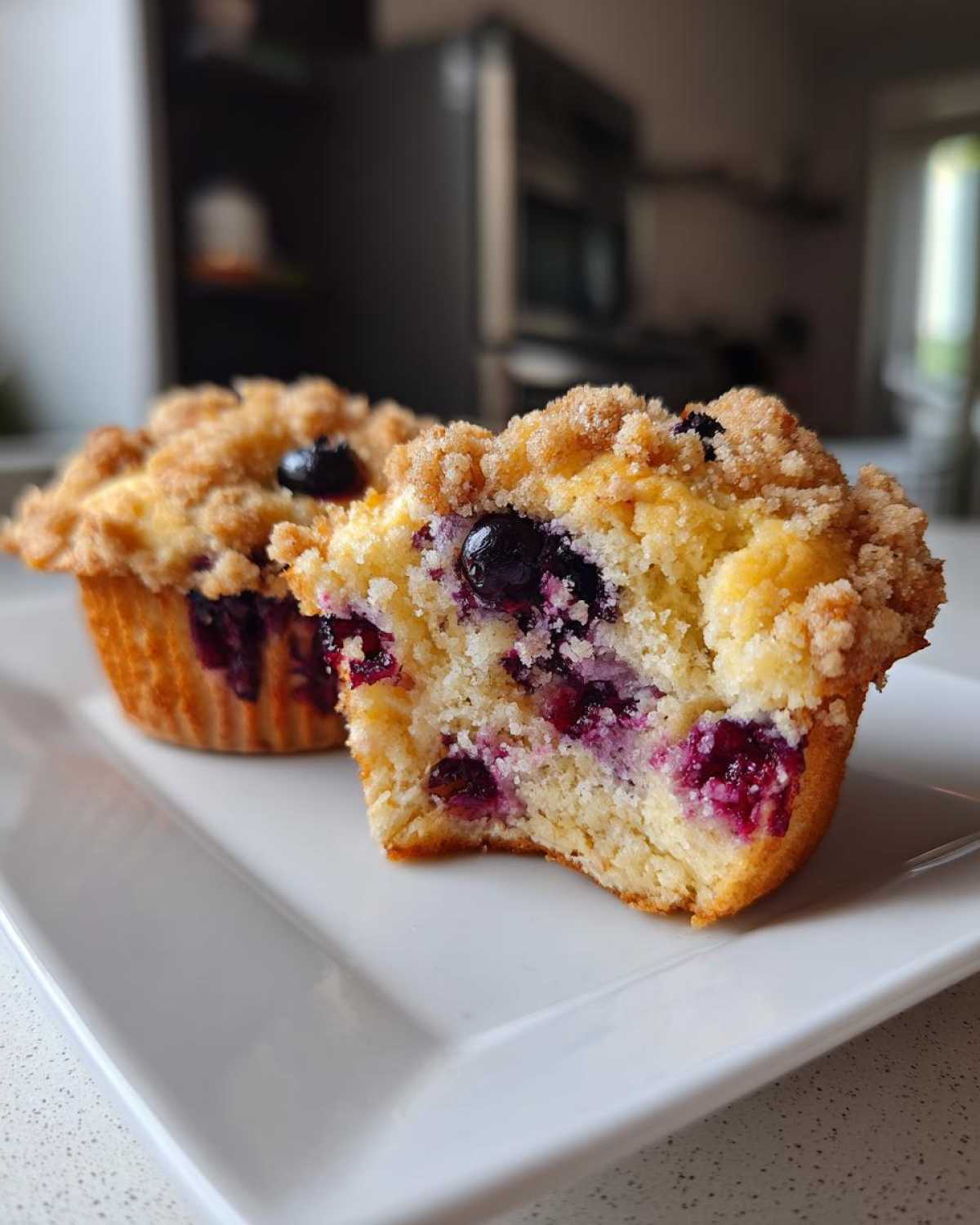 Blueberry streusel muffins - detail 3