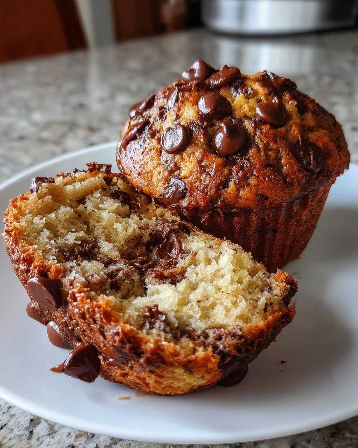 Chocolate chip banana muffins - detail 1