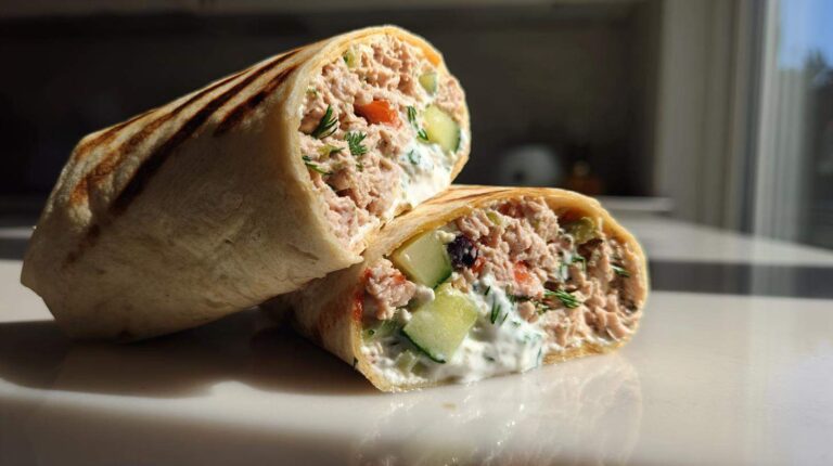 Amazing Greek Tuna Wrap: One Fresh Bite of Pure Joy Greek tuna wrap