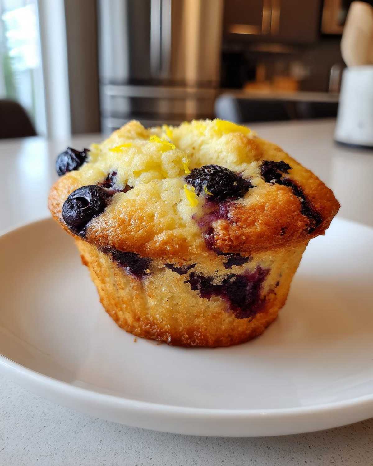 Lemon blueberry muffins - detail 2