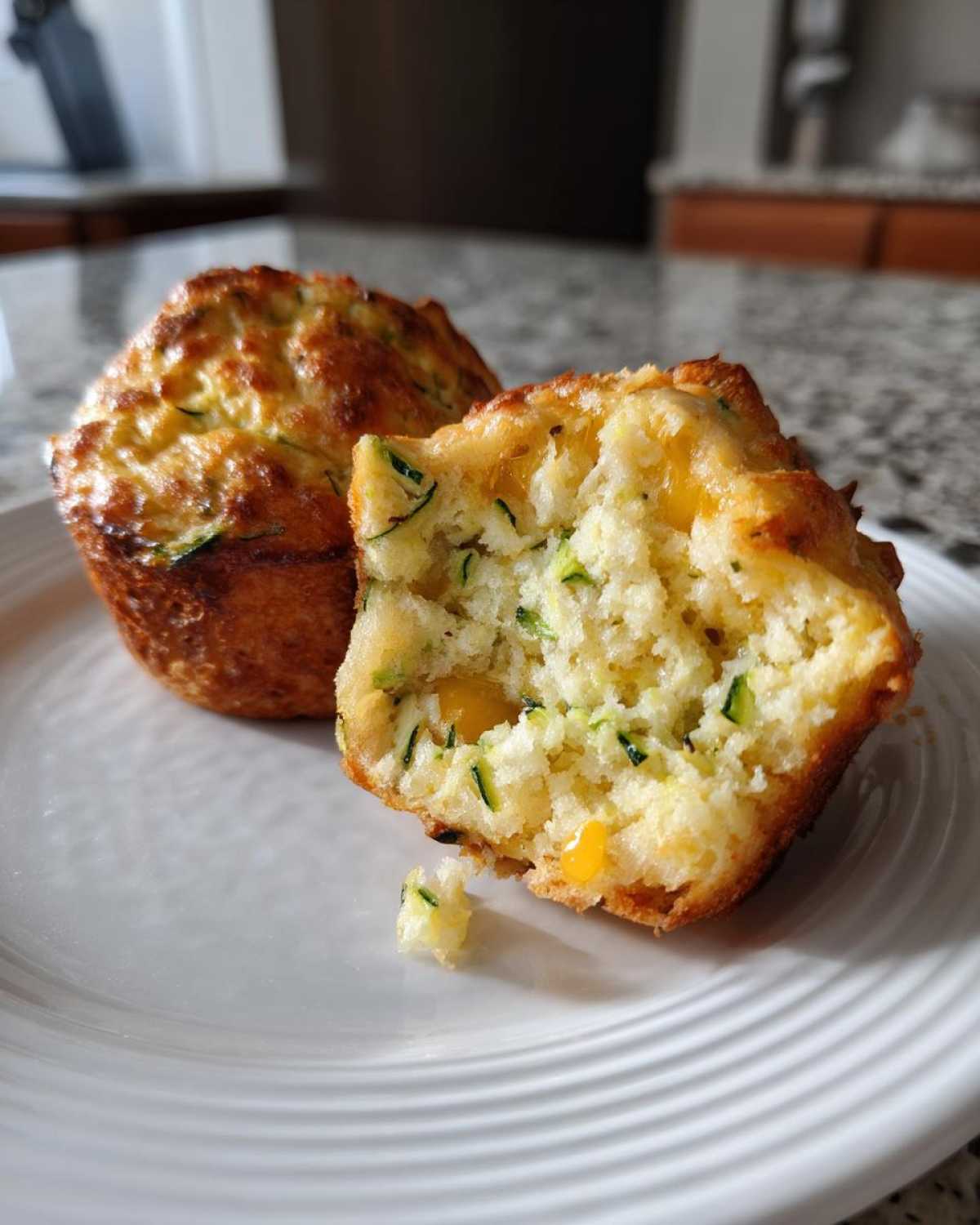 Savory zucchini cheese muffins - detail 4