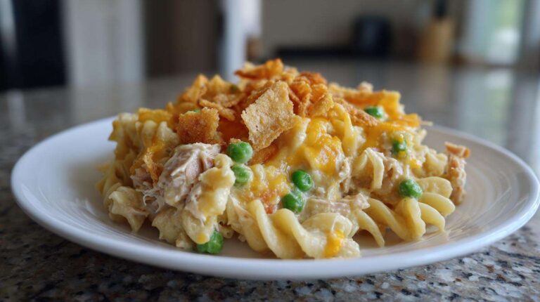 Slow cooker tuna noodle casserole
