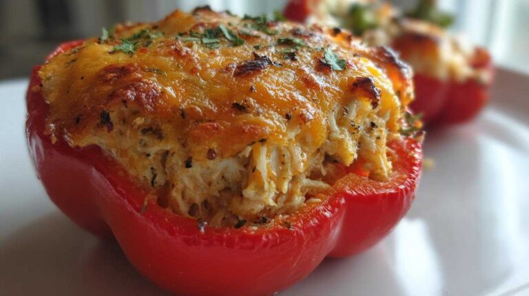 Tuna-stuffed bell peppers