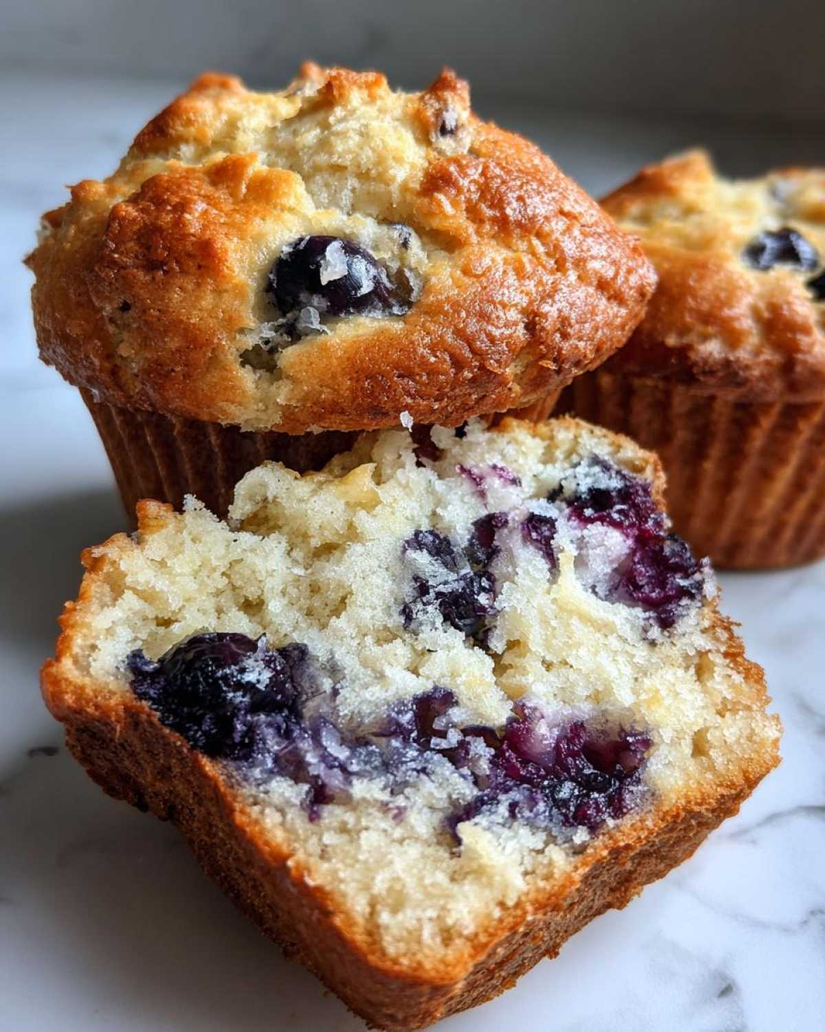 Vegan blueberry muffins - detail 3