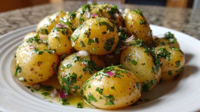 Warm potato salad