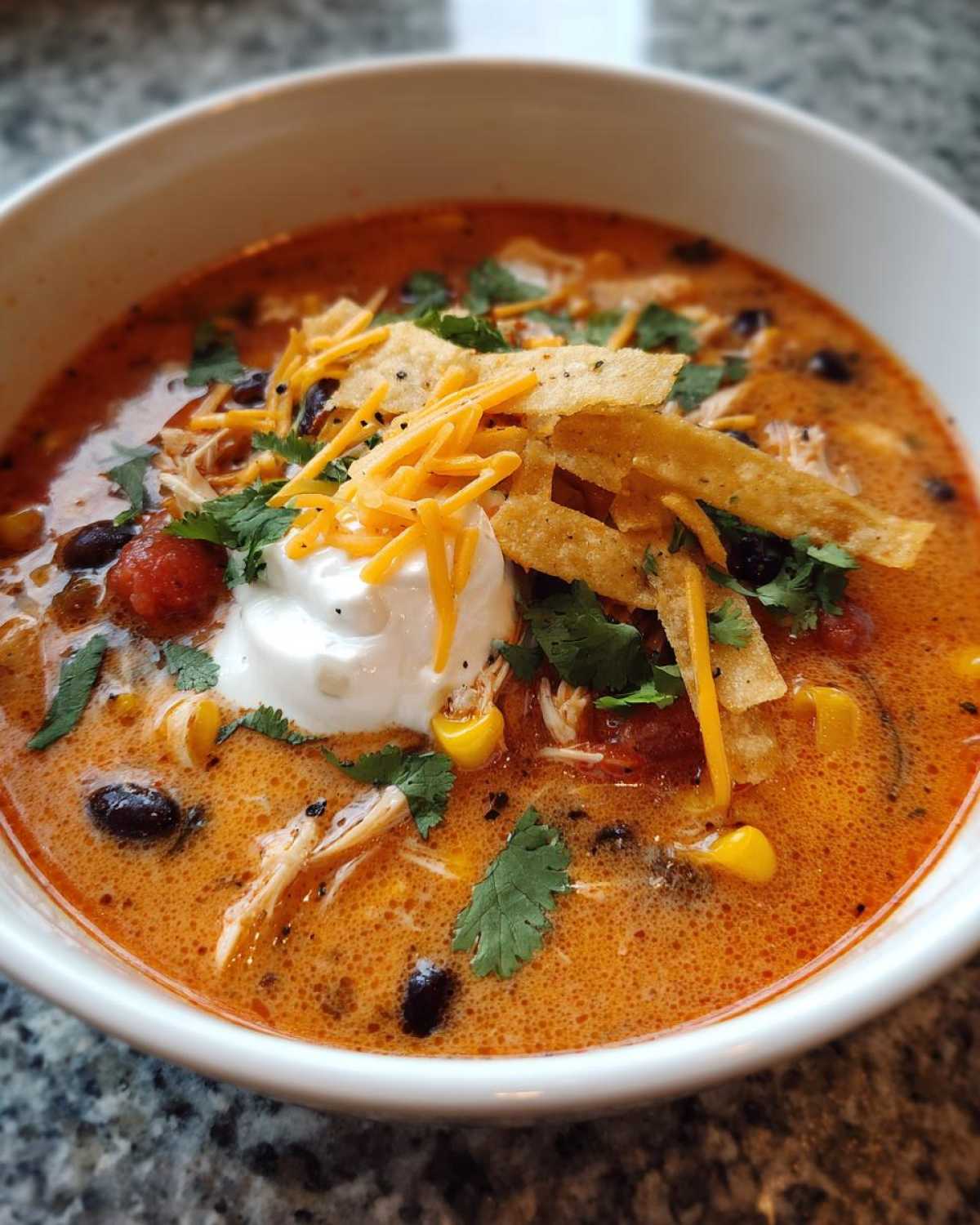 Creamy Chicken Tortilla Soup - detail 2