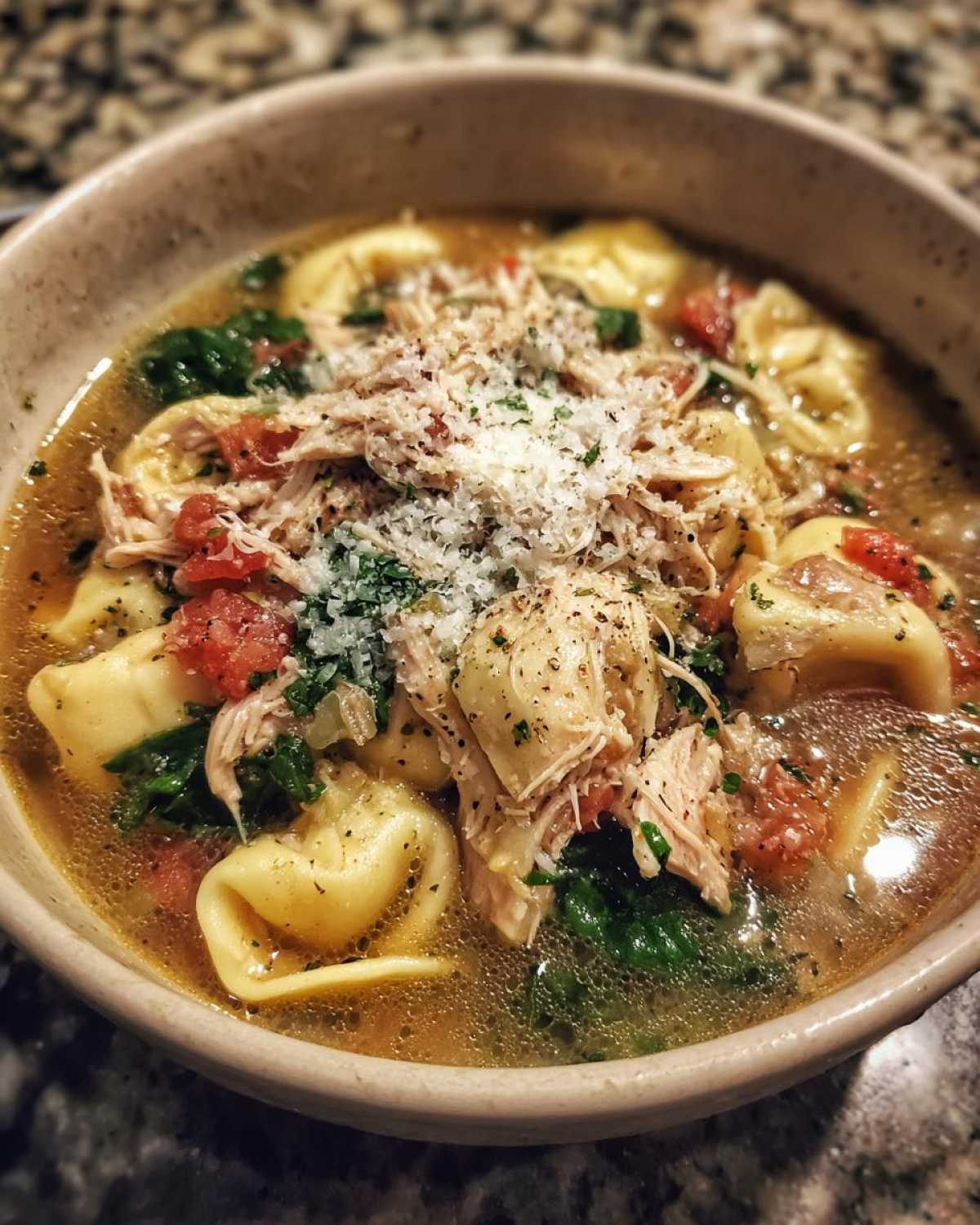 Slow Cooker Chicken Tortellini Soup - detail 1