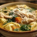 Slow Cooker Chicken Tortellini Soup