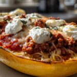 Spaghetti Squash Lasagna Boats
