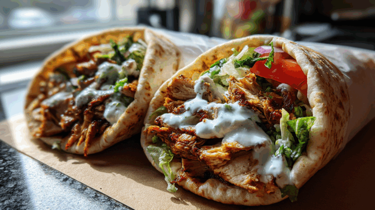 Chicken Shawarma Wraps with Garlic Sauce