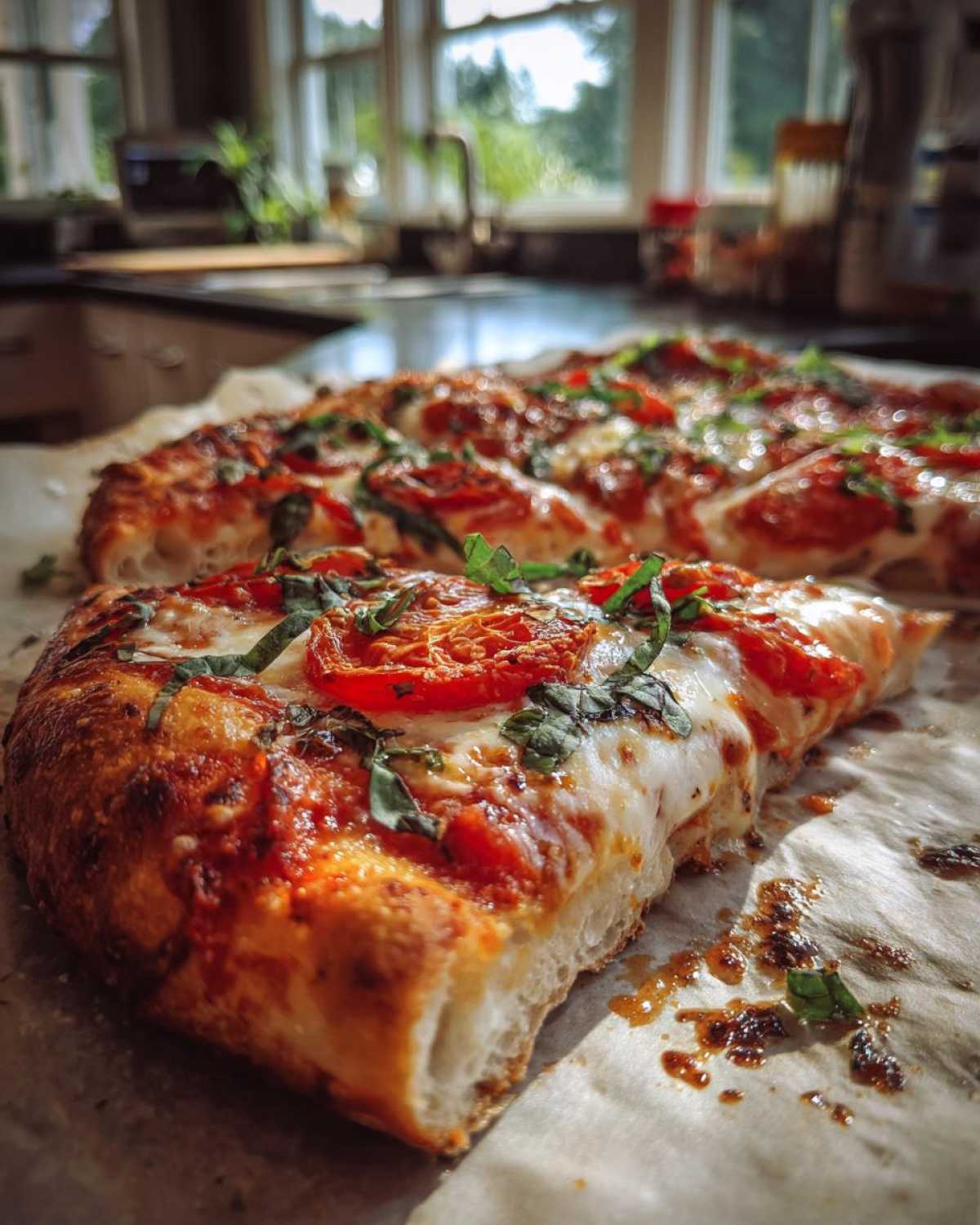 Classic Margherita Pizza (Homemade Dough) - detail 2
