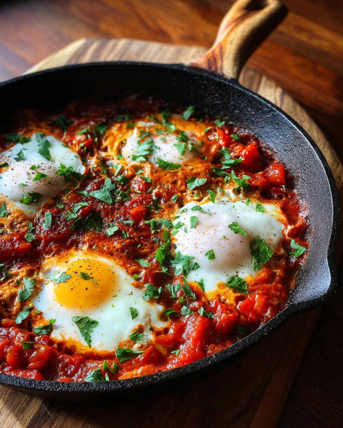 Classic Shakshuka (Eggs in Tomato Sauce) - detail 1