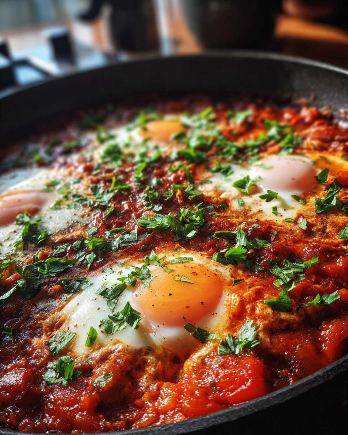 Classic Shakshuka (Eggs in Tomato Sauce) - detail 2