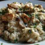 Amazing Creamy Chicken Mushroom Risotto in 30 Mins - 911recipes.com