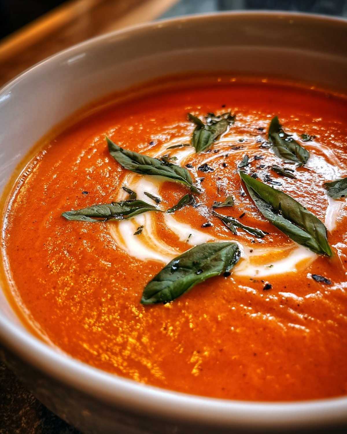 Creamy Tomato Basil Soup (Easy Homemade) - detail 3