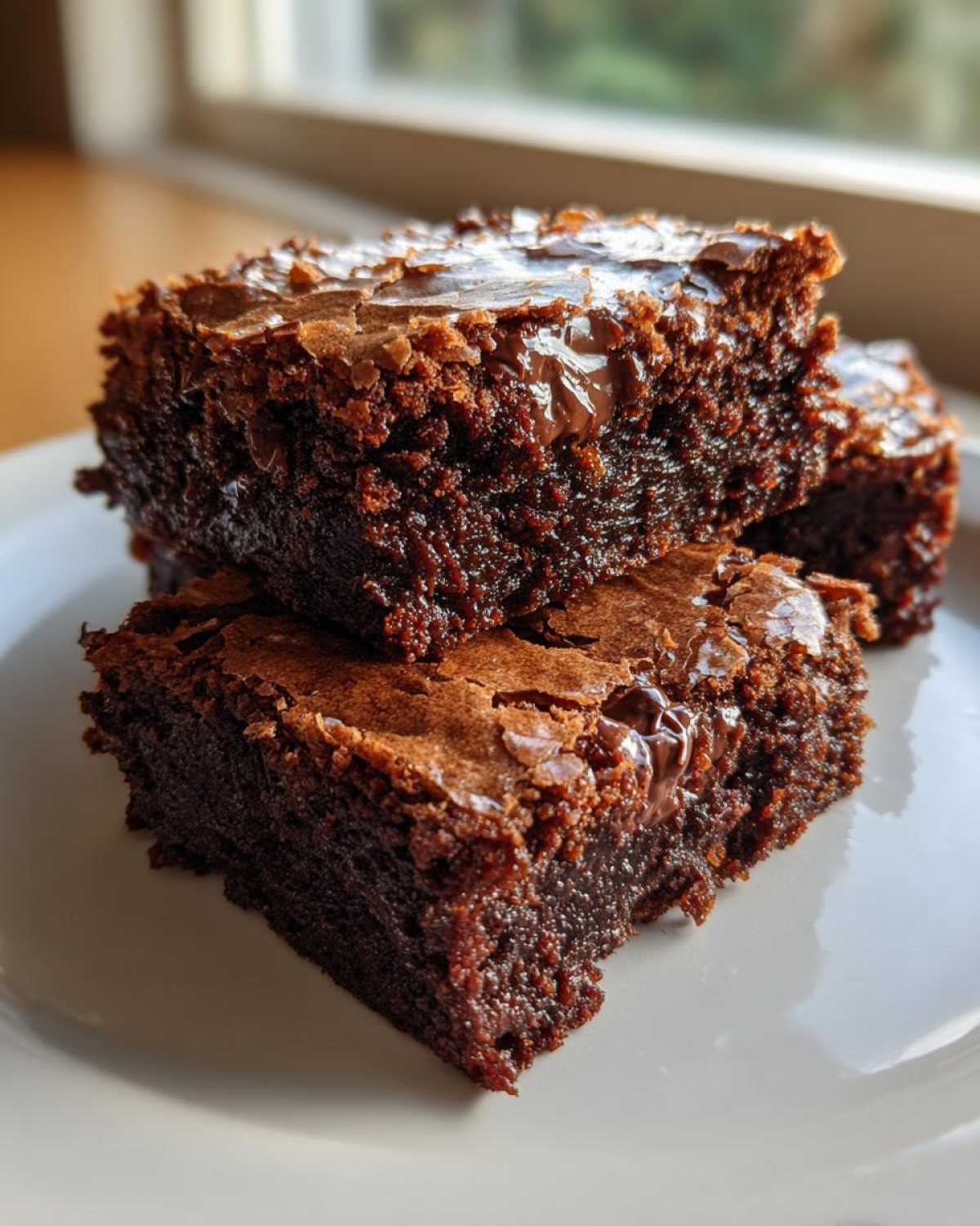 Fudgy Triple Chocolate Brownies - detail 4
