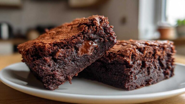 Fudgy Triple Chocolate Brownies