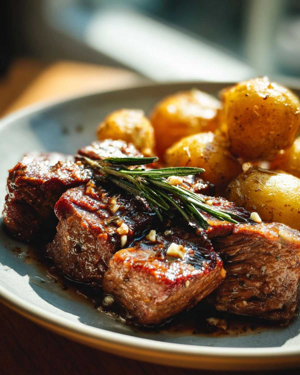 Garlic Butter Steak Bites with Potatoes - detail 2