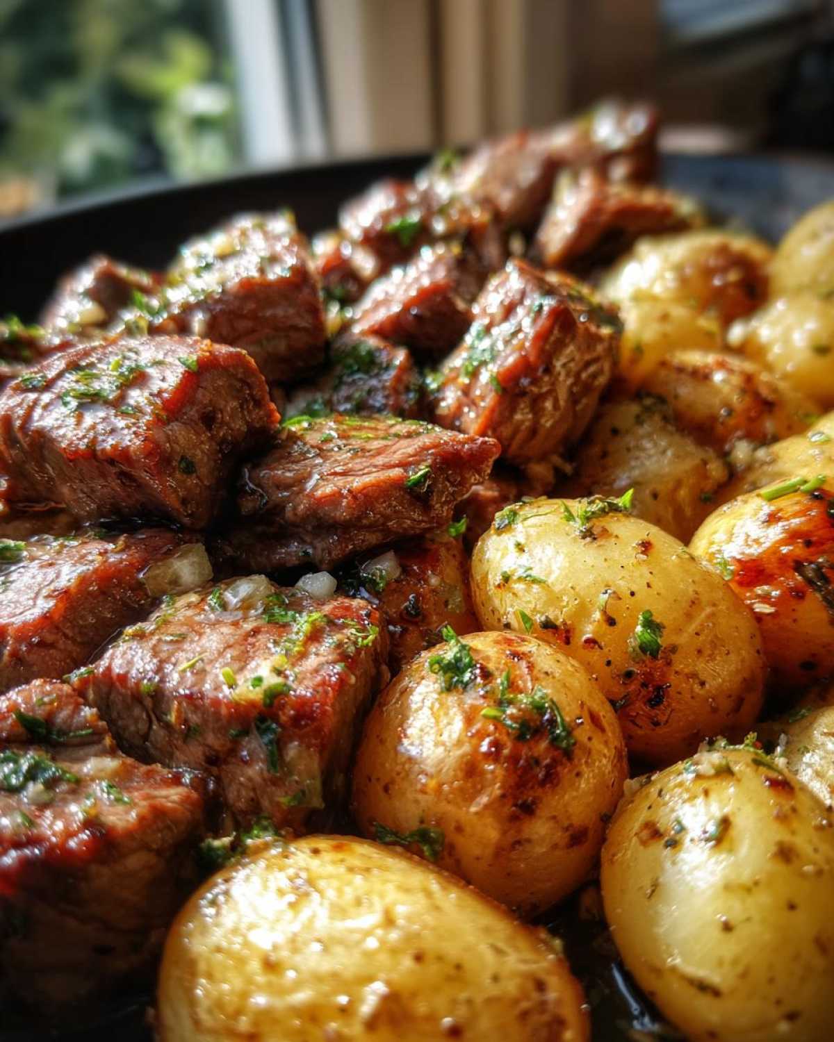 Garlic Butter Steak Bites with Potatoes - detail 3