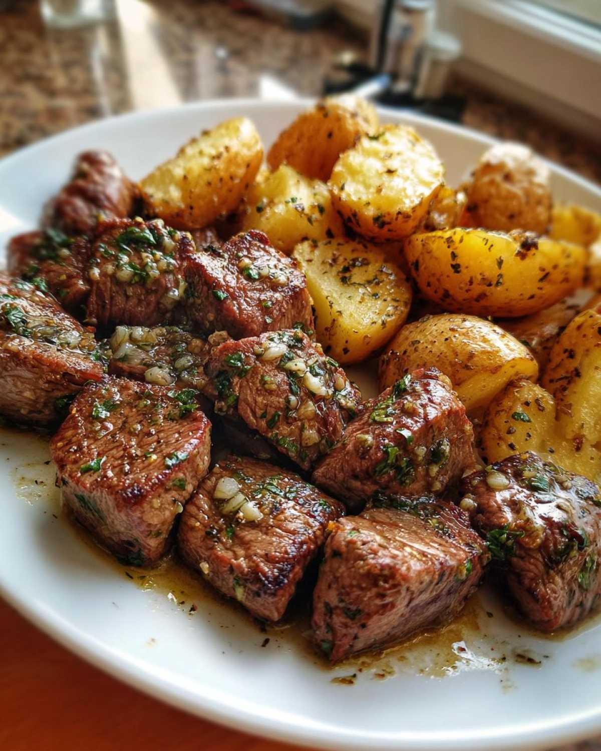 Garlic Butter Steak Bites with Potatoes - detail 4