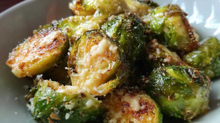 Garlic Parmesan Roasted Brussels Sprouts