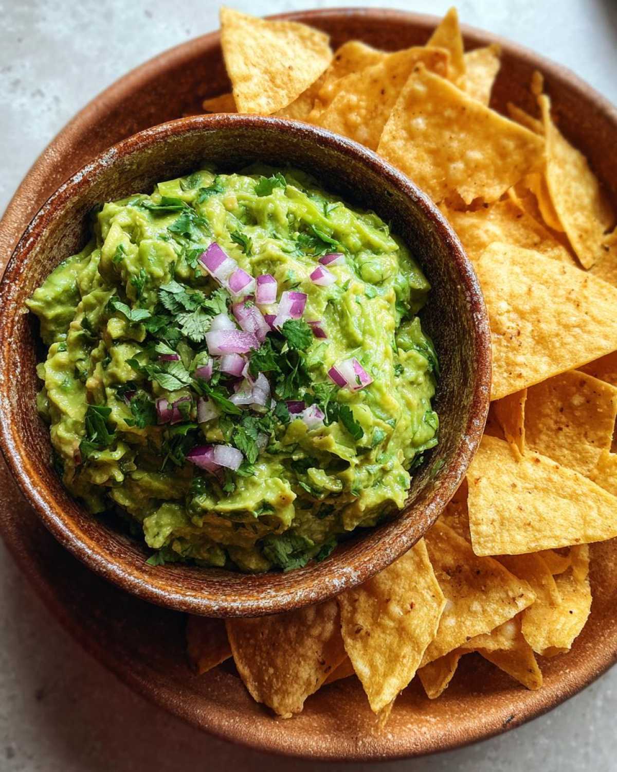Homemade Guacamole with Baked Tortilla Chips - detail 1