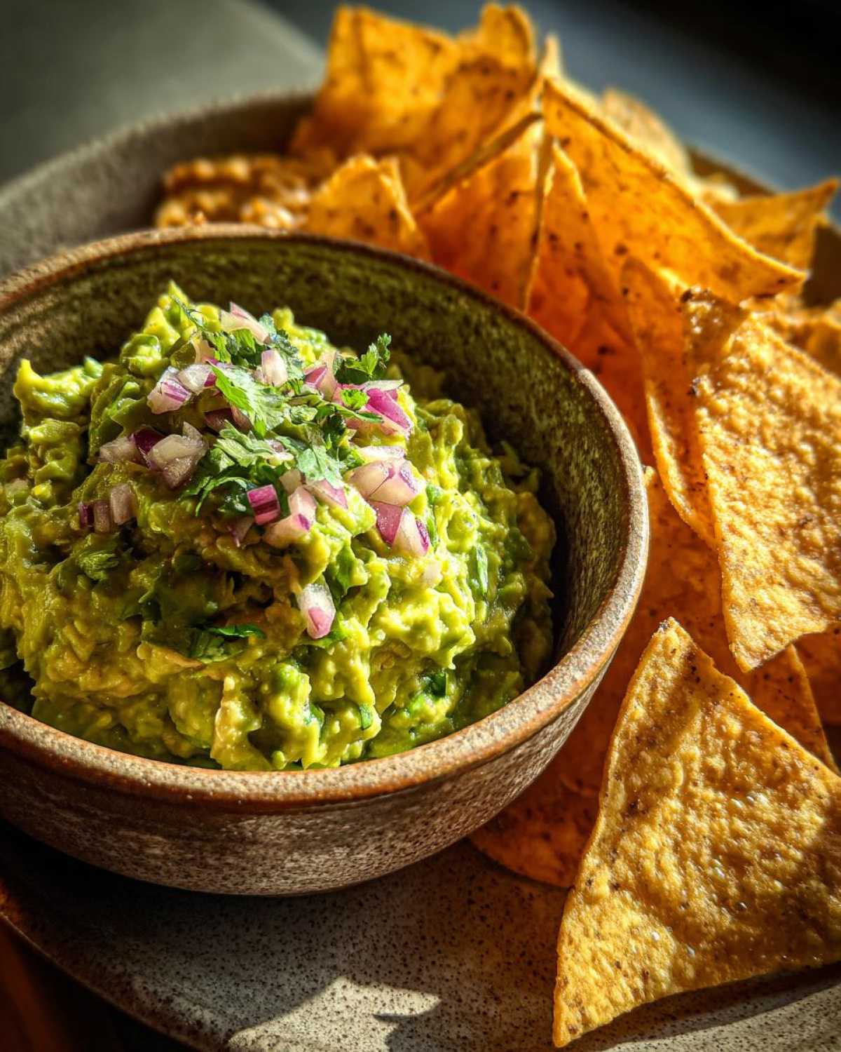 Homemade Guacamole with Baked Tortilla Chips - detail 2