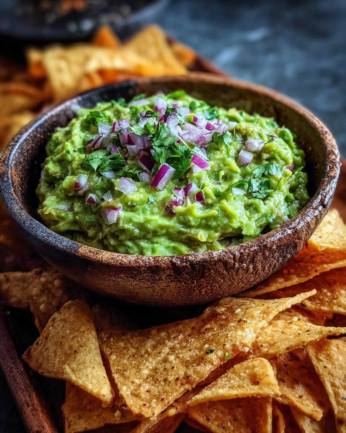 Homemade Guacamole with Baked Tortilla Chips - detail 3