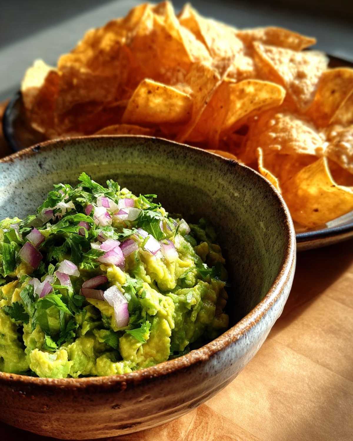 Homemade Guacamole with Baked Tortilla Chips - detail 4