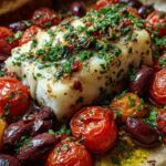 Mediterranean Baked Cod with Tomatoes & Olives