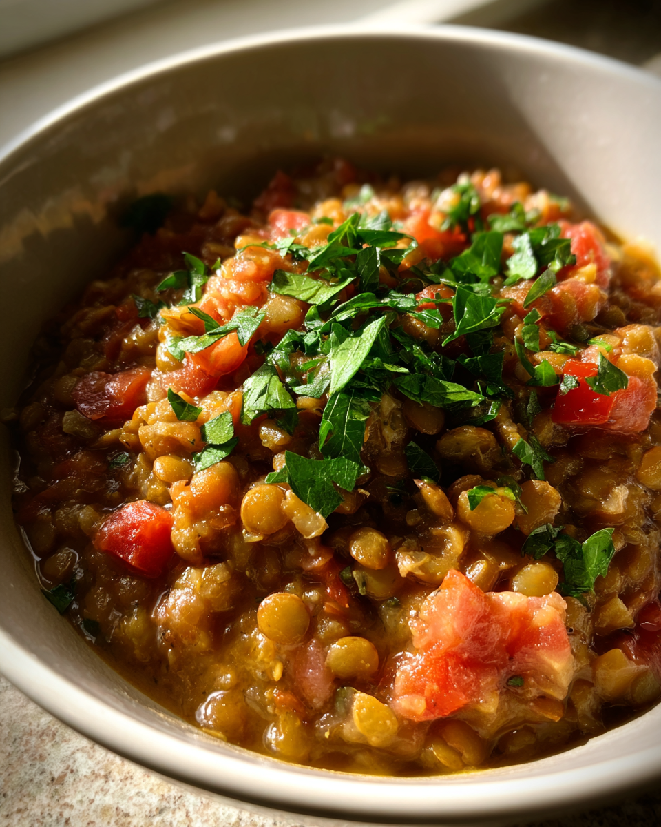 Mediterranean Lentil Soup - detail 1