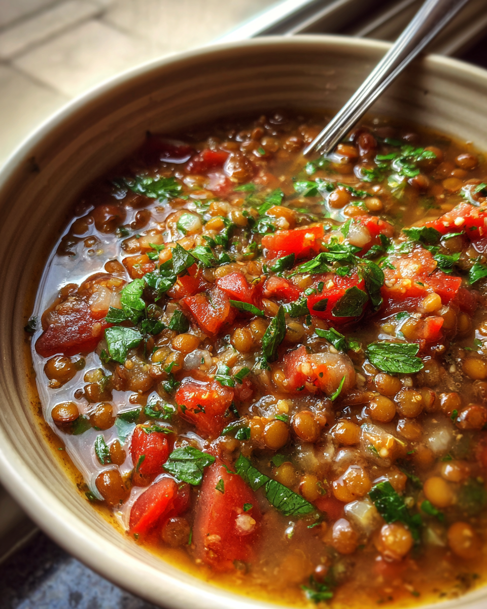 Mediterranean Lentil Soup - detail 2