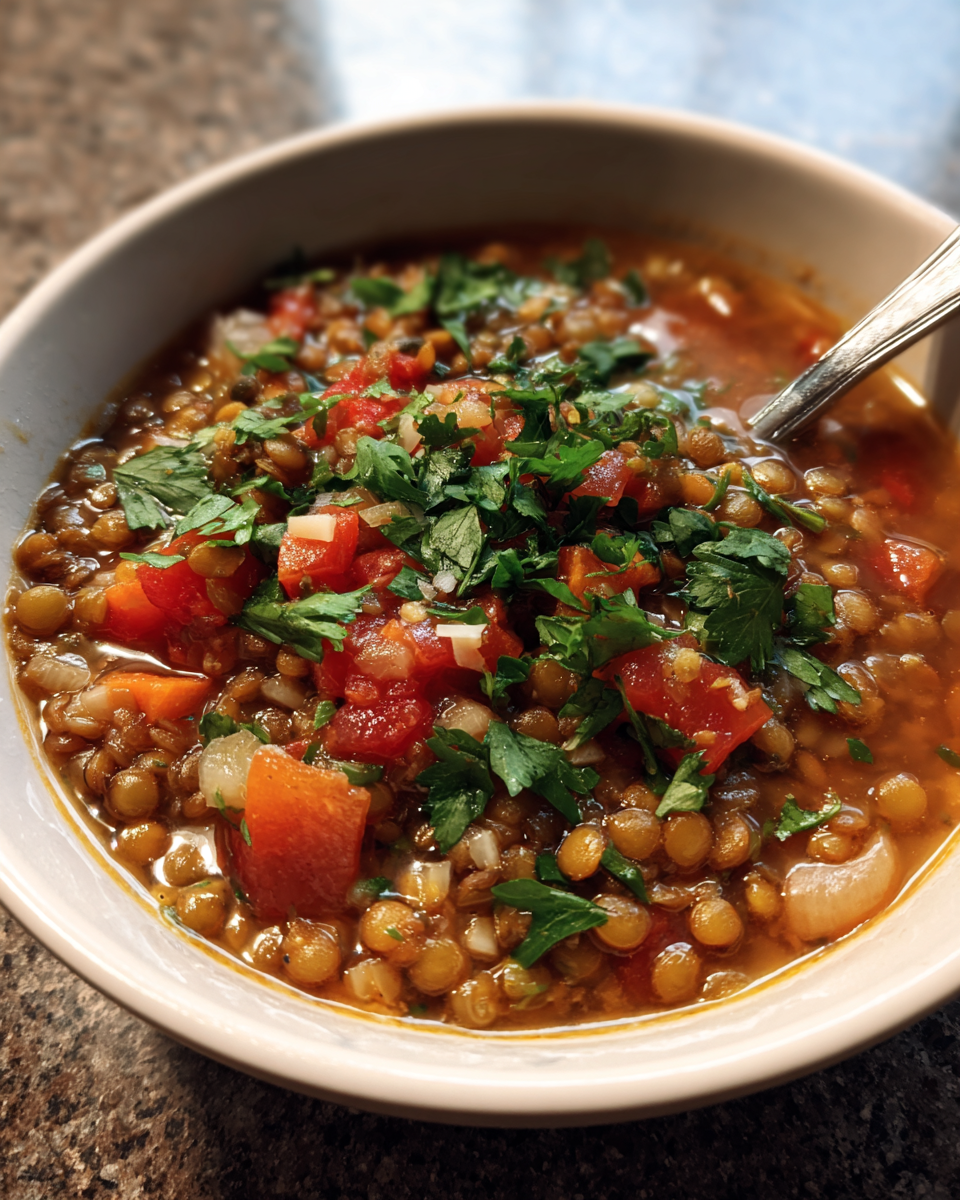 Mediterranean Lentil Soup - detail 4