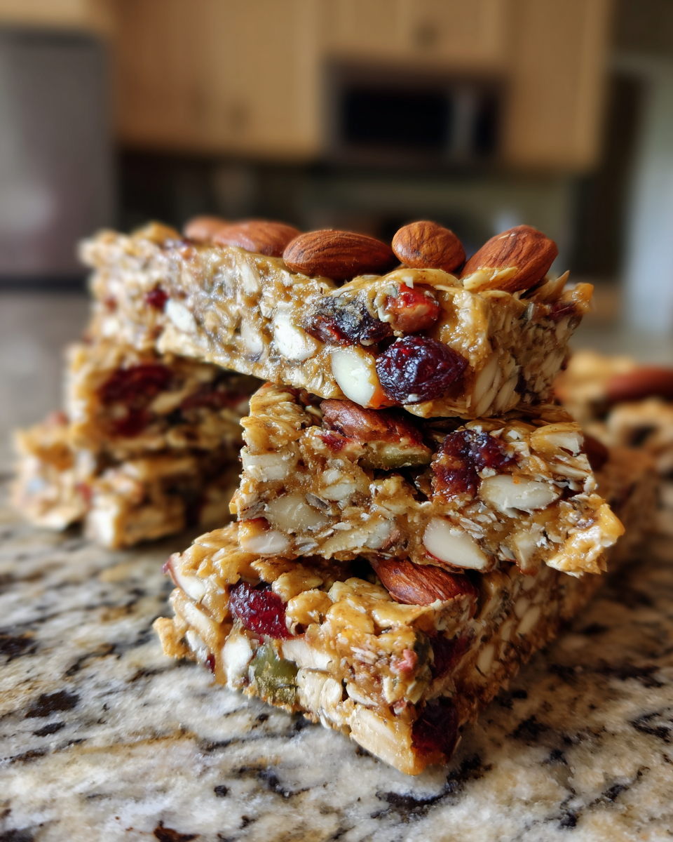 No-Bake Trail Mix Granola Bars - detail 1