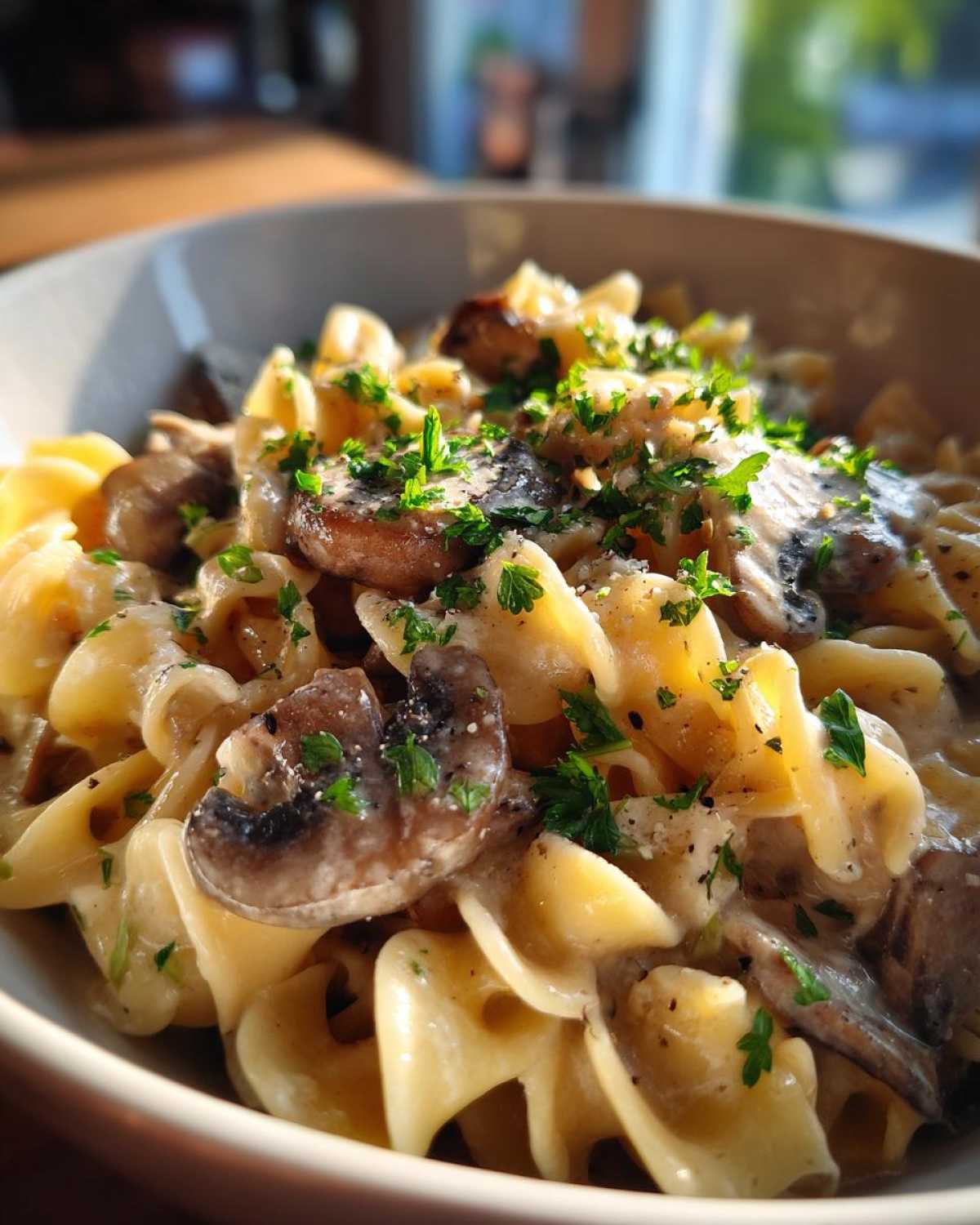 One Pot Mushroom Stroganoff - detail 1