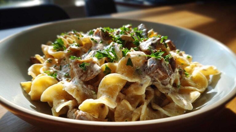 One Pot Mushroom Stroganoff: 35 Minute Dream One Pot Mushroom Stroganoff