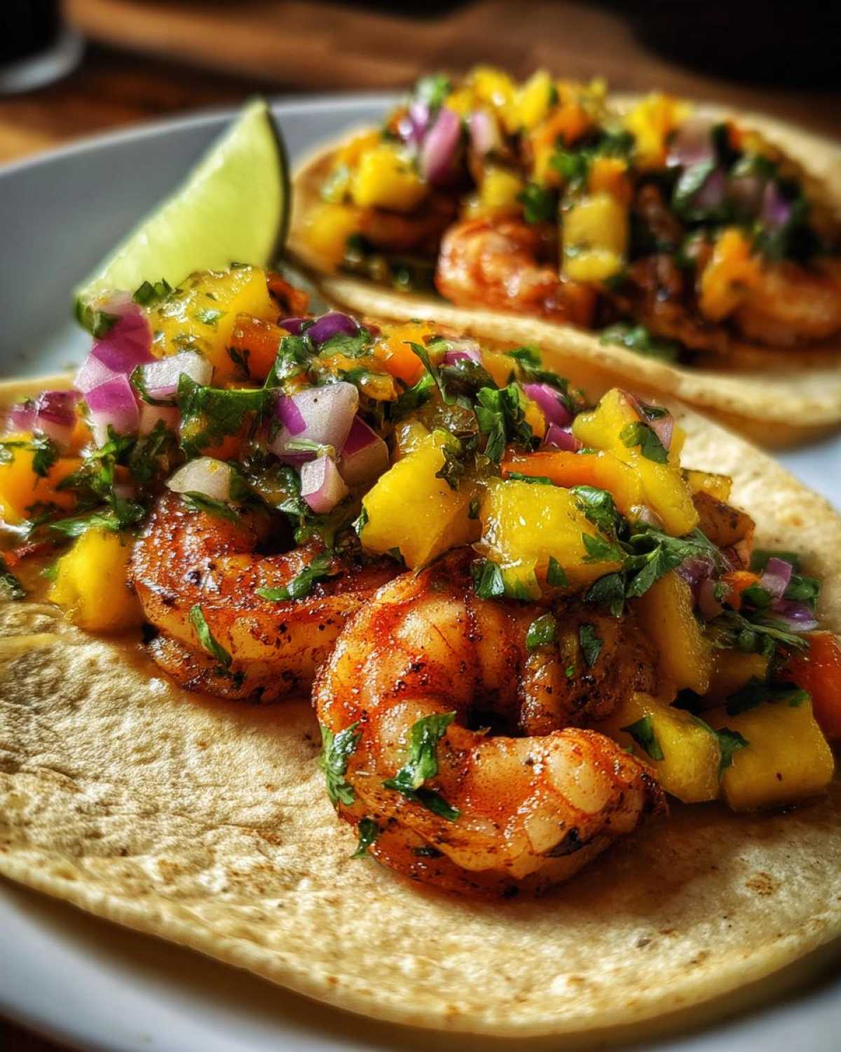 Shrimp Tacos with Mango Salsa - detail 3