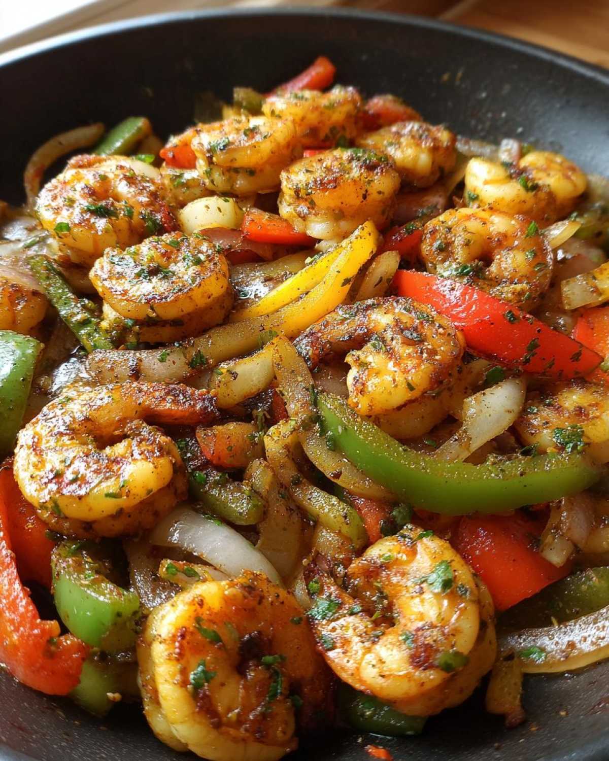 Skillet Shrimp Fajitas - detail 3