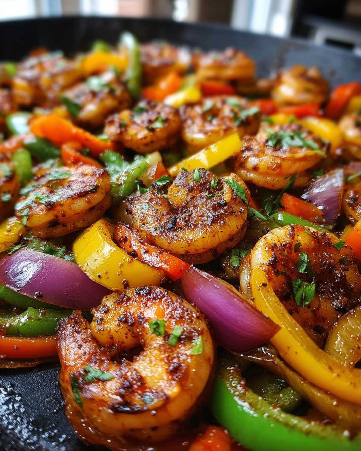 Skillet Shrimp Fajitas - detail 4