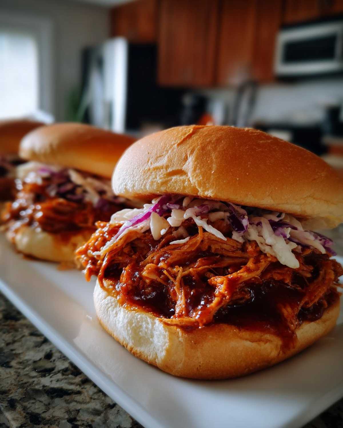 Slow Cooker BBQ Pulled Chicken Sandwiches - detail 1