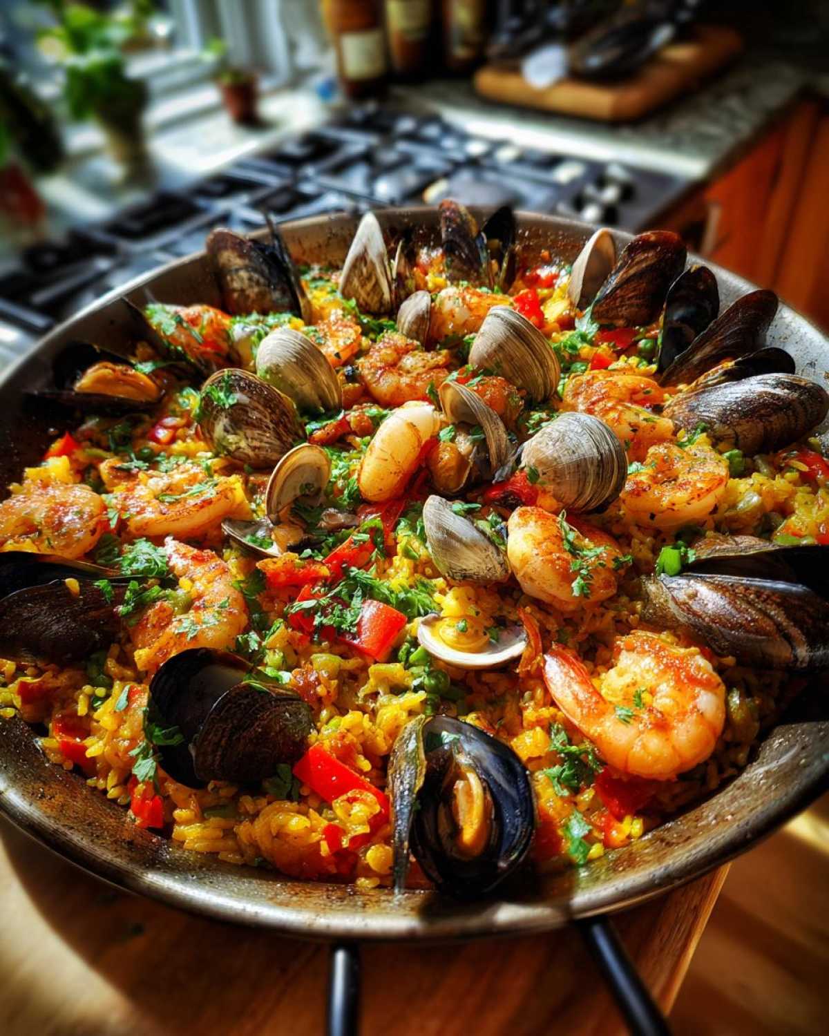 Spanish Paella with Seafood - detail 1
