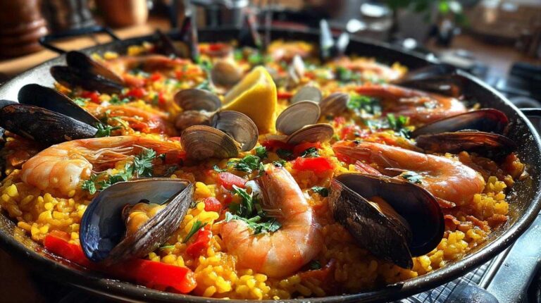 Spanish Paella with Seafood